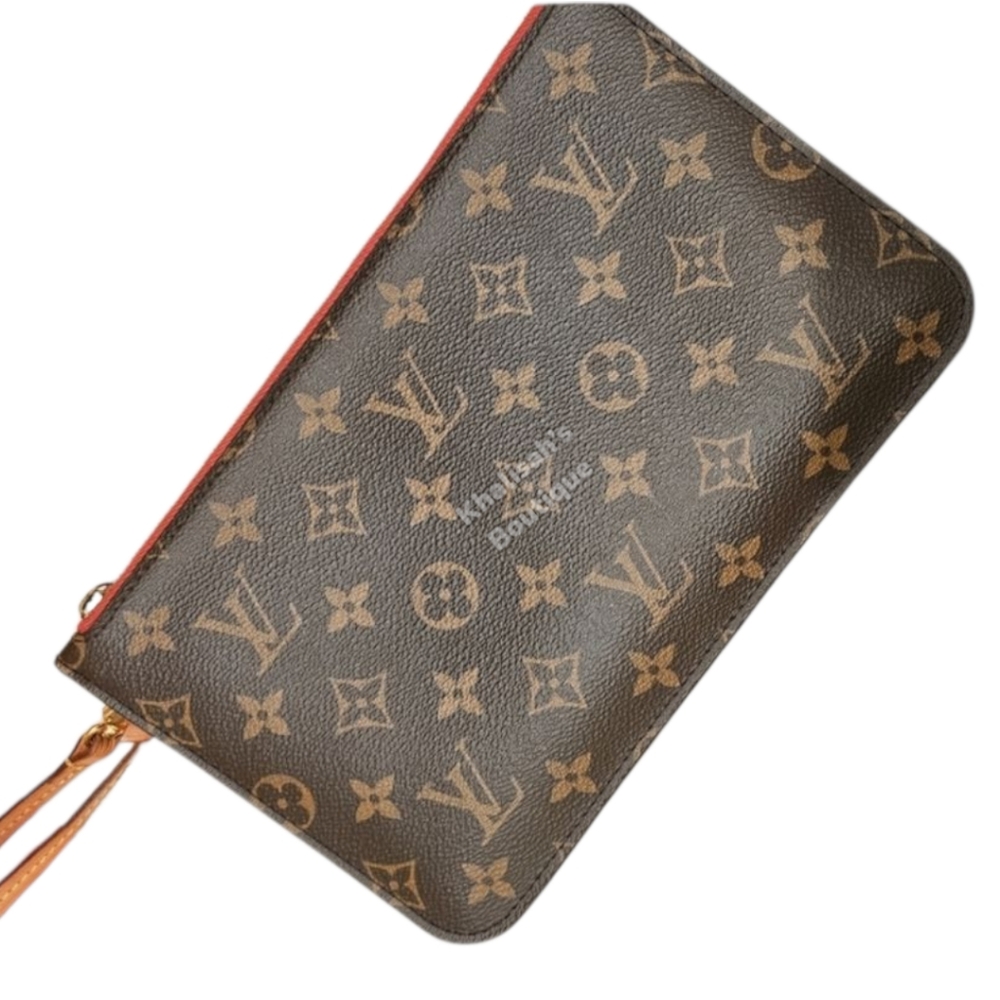 Authentic LV Louis Vuitton Monogram Neverfull MM GM Pochette Hot PINK - Picture 6 of 16